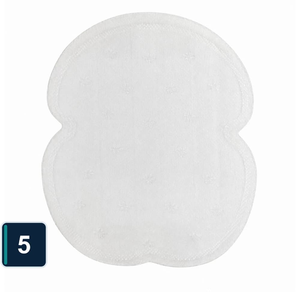 White Kleinert's underarm shield viewed from above.
