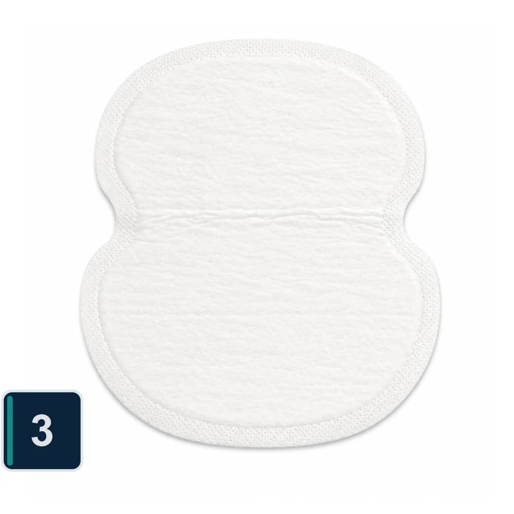 White OTTOLIVES hourglass-shaped pad viewed from above.