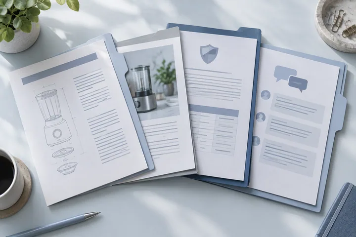 Illustrative collection of source documents, not a screenshot of actual sources.